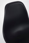 Set di 4 sedie da pranzo in plastica Mandy Nero (6)