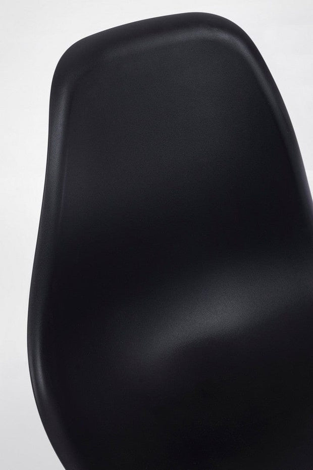 Set di 4 sedie da pranzo in plastica Mandy Nero (6)