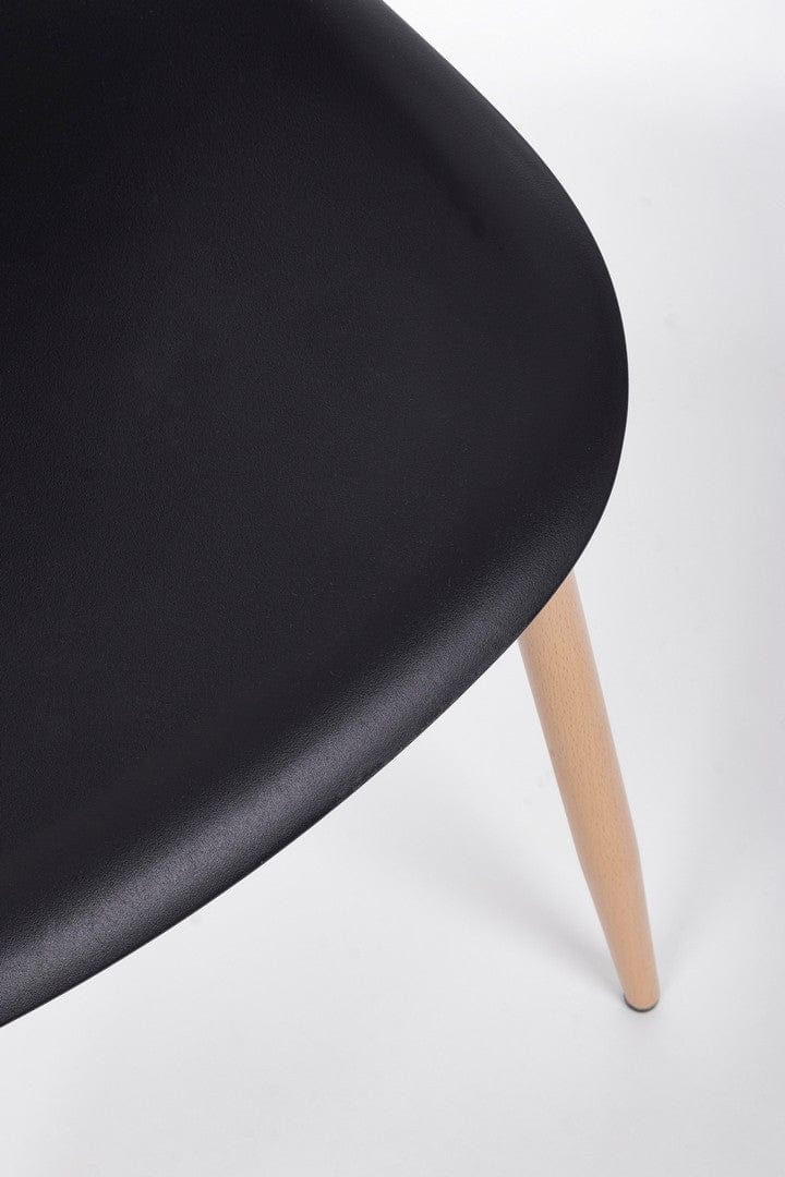Set di 4 sedie da pranzo in plastica Mandy Nero (7)