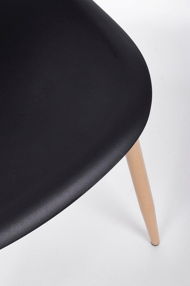 Set di 4 sedie da pranzo in plastica Mandy Nero (7)