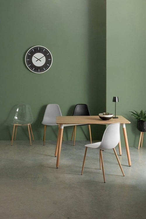 Set di 4 sedie da pranzo in plastica Mandy Trasparente (1)