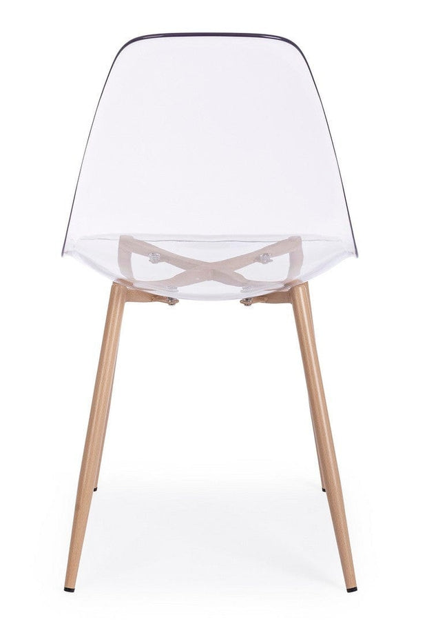 Set di 4 sedie da pranzo in plastica Mandy Trasparente (5)