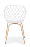 Set di 4 sedie da pranzo in plastica Optik Bianco (4)