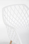 Set di 4 sedie da pranzo in plastica Optik Bianco (6)