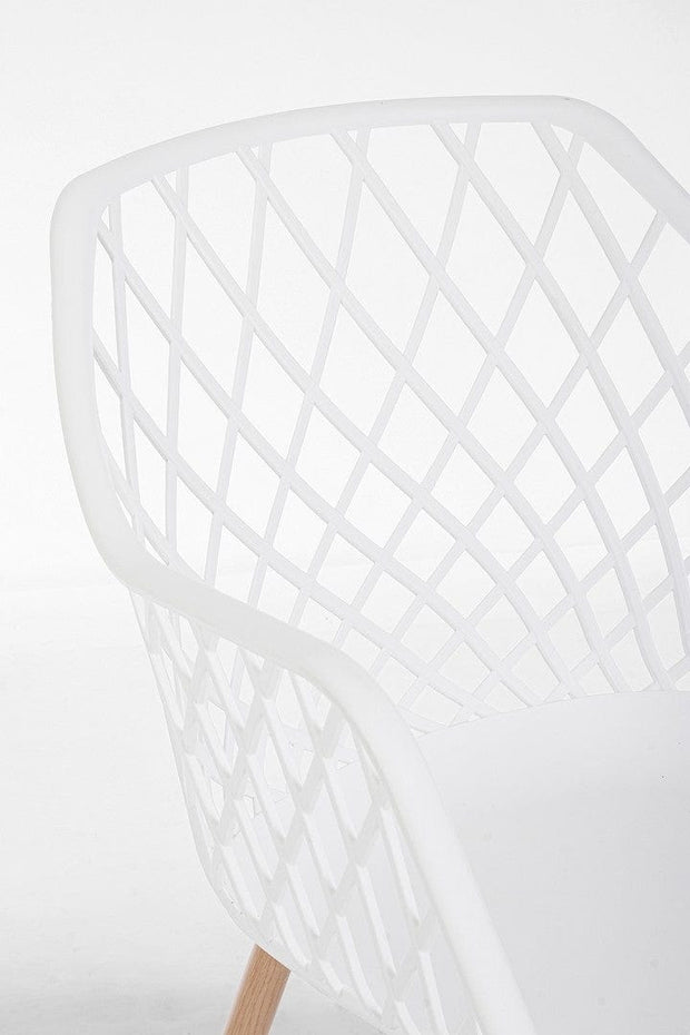 Set di 4 sedie da pranzo in plastica Optik Bianco (6)