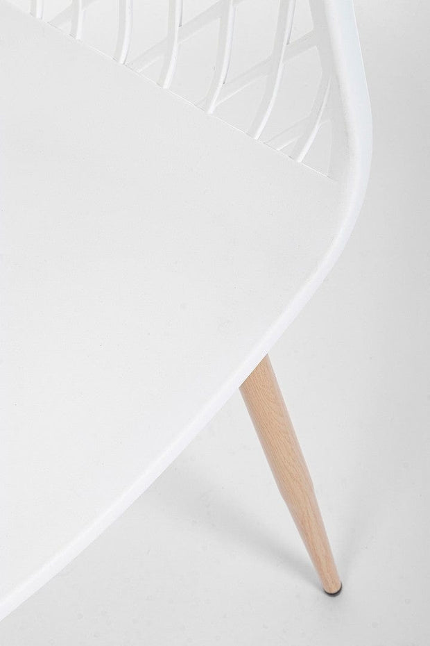Set di 4 sedie da pranzo in plastica Optik Bianco (7)