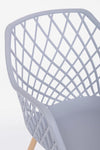 Set di 4 sedie da pranzo in plastica Optik Grigio (6)