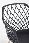 Set di 4 sedie da pranzo in plastica Optik Nero (6)