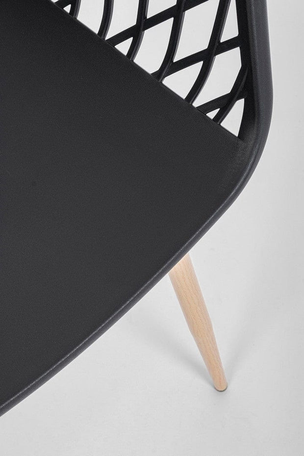 Set di 4 sedie da pranzo in plastica Optik Nero (7)