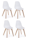 Set di 4 sedie da pranzo in plastica System Bianco