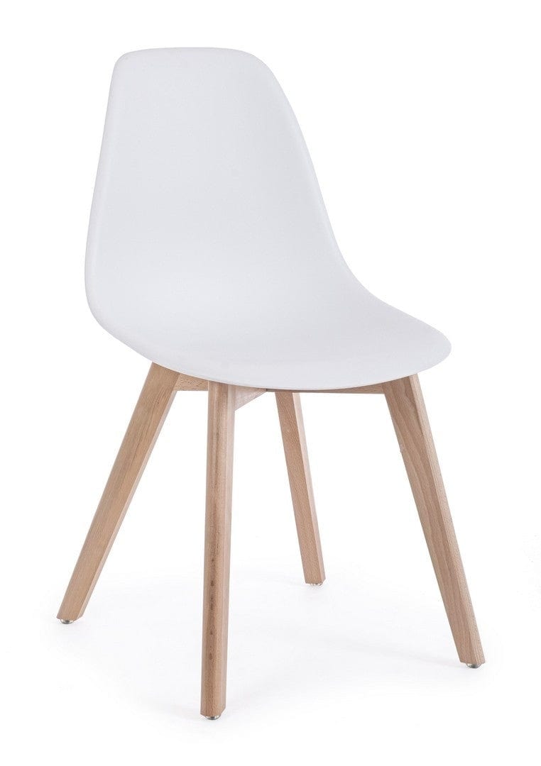 Set di 4 sedie da pranzo in plastica System Bianco (2)