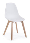 Set di 4 sedie da pranzo in plastica System Bianco (2)