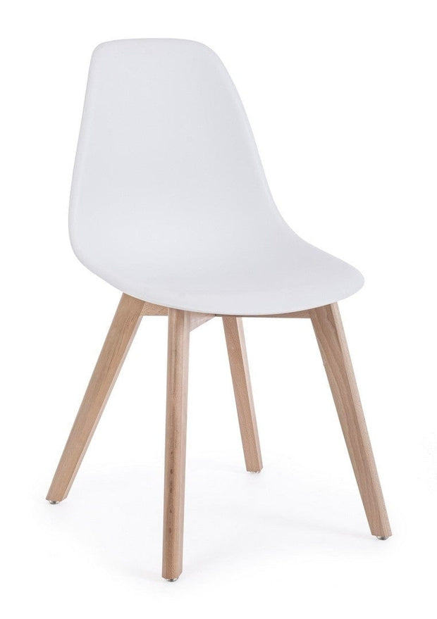 Set di 4 sedie da pranzo in plastica System Bianco (2)