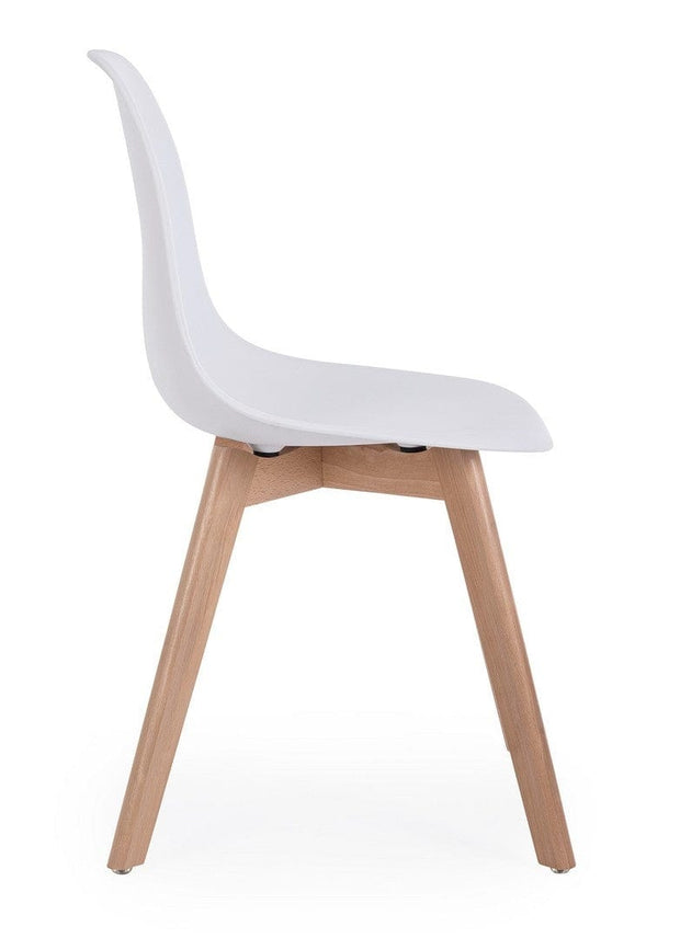 Set di 4 sedie da pranzo in plastica System Bianco (3)