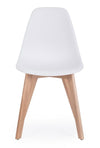 Set di 4 sedie da pranzo in plastica System Bianco (4)