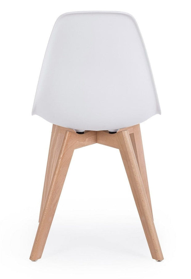 Set di 4 sedie da pranzo in plastica System Bianco (5)