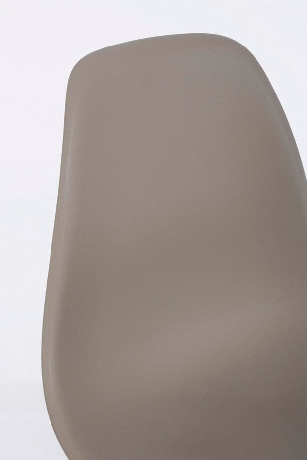 Set di 4 sedie da pranzo in plastica System Cappuccino (7)