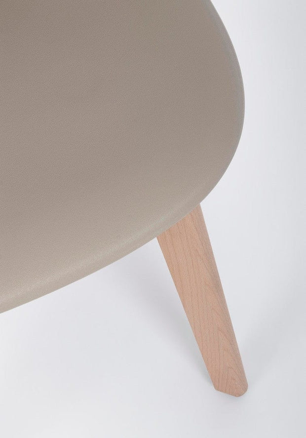 Set di 4 sedie da pranzo in plastica System Cappuccino (8)