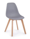 Set di 4 sedie da pranzo in plastica System Grigio (2)