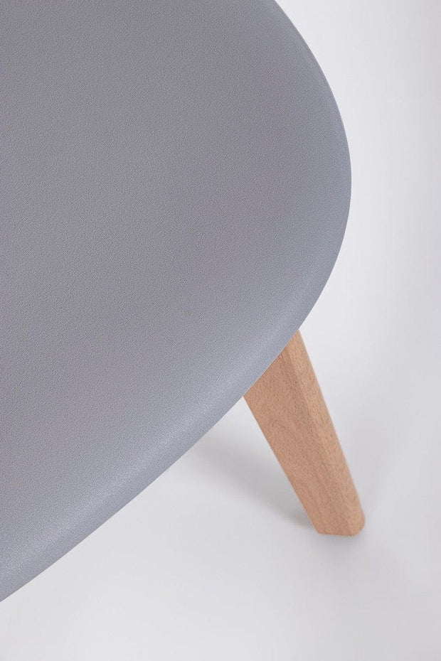 Set di 4 sedie da pranzo in plastica System Grigio (7)