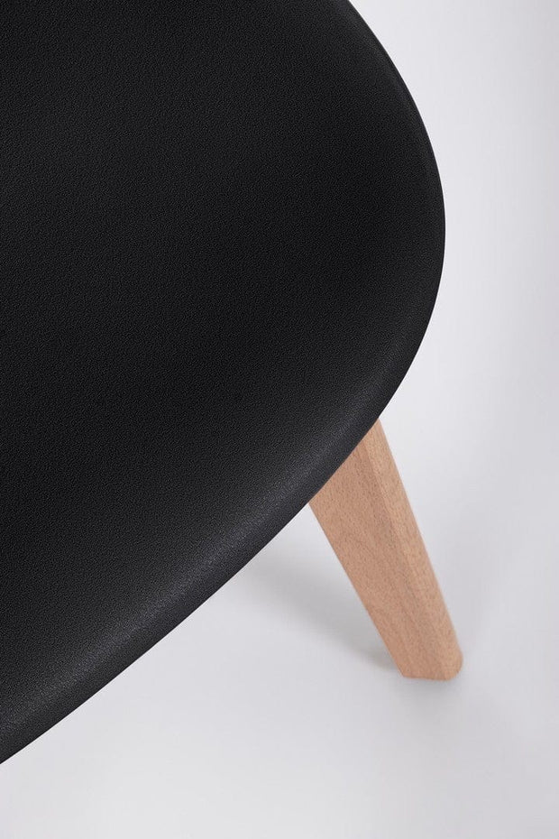 Set di 4 sedie da pranzo in plastica System Nero (6)