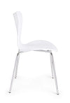 Set di 4 sedie da pranzo in plastica Tessa Bianco (3)