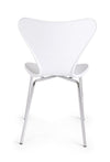 Set di 4 sedie da pranzo in plastica Tessa Bianco (4)