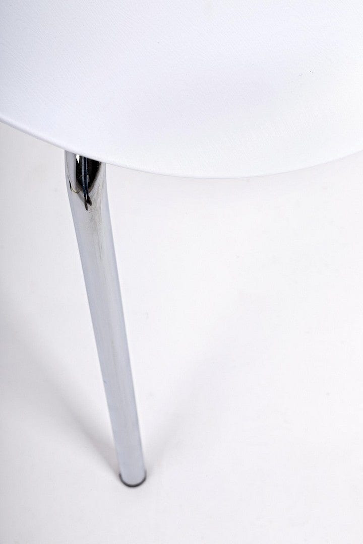 Set di 4 sedie da pranzo in plastica Tessa Bianco (6)
