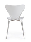 Set di 4 sedie da pranzo in plastica Tessa Grigio (3)