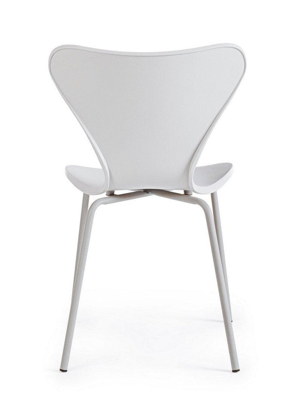 Set di 4 sedie da pranzo in plastica Tessa Grigio (3)
