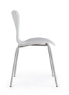 Set di 4 sedie da pranzo in plastica Tessa Grigio (4)