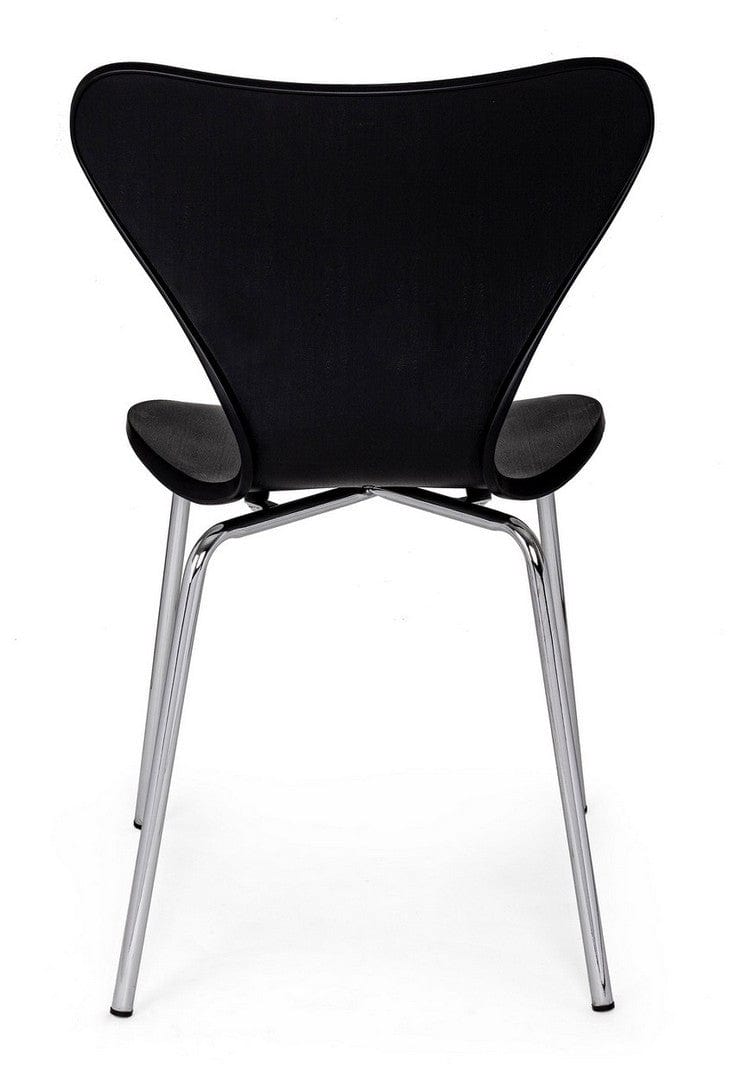 Set di 4 sedie da pranzo in plastica Tessa Nero (4)