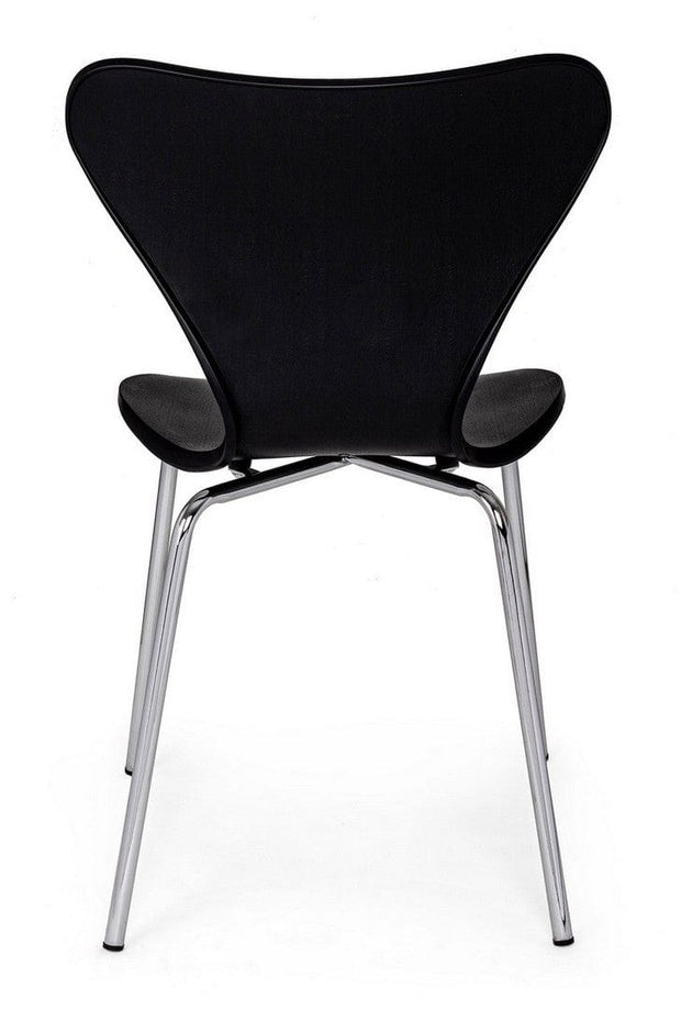 Set di 4 sedie da pranzo in plastica Tessa Nero (4)
