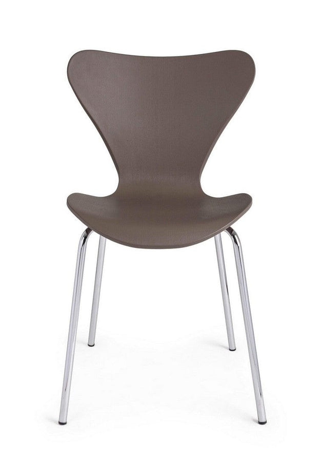 Set di 4 sedie da pranzo in plastica Tessa Ruggine (2)