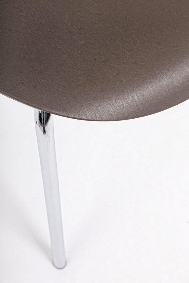 Set di 4 sedie da pranzo in plastica Tessa Ruggine (6)
