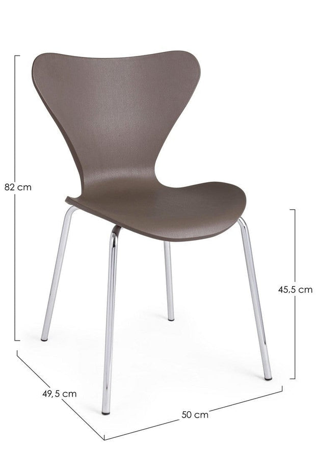 Set di 4 sedie da pranzo in plastica Tessa Ruggine (7)