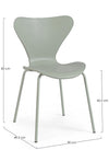 Set di 4 sedie da pranzo in plastica Tessa Verde (8)