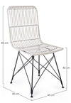 Set di 4 sedie da pranzo in rattan Lucila Bianco (9)
