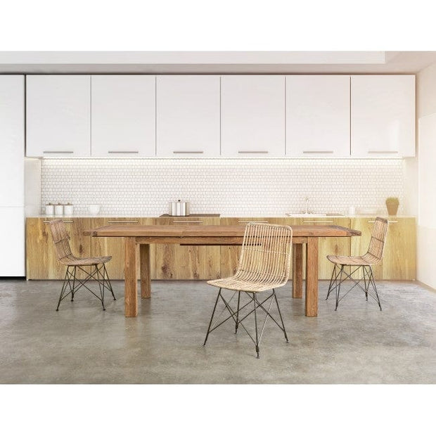 Set di 4 sedie da pranzo in rattan Lucila Naturale (3)