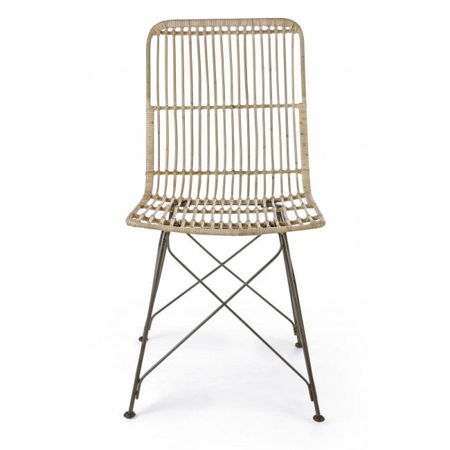 Set di 4 sedie da pranzo in rattan Lucila Naturale (6)