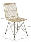 Set di 4 sedie da pranzo in rattan Lucila Naturale (9)