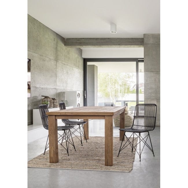 Set di 4 sedie da pranzo in rattan Lucila Nero (2)