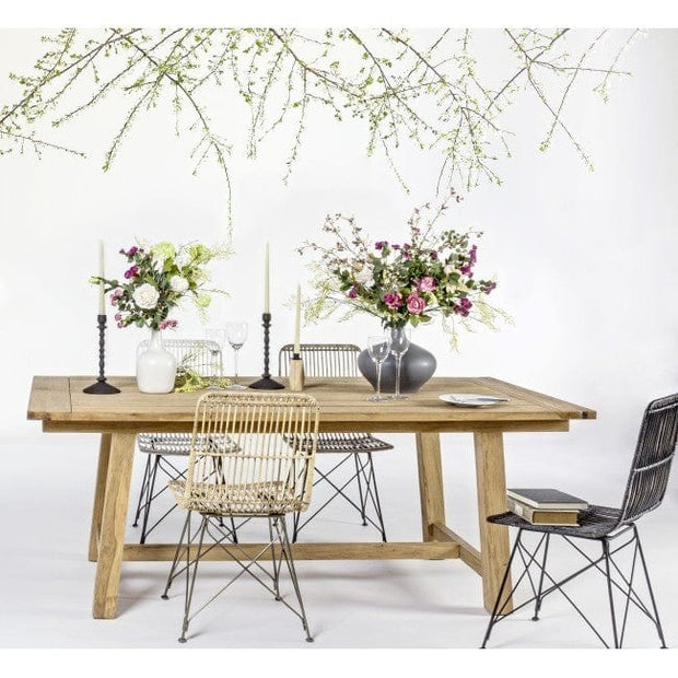 Set di 4 sedie da pranzo in rattan Lucila Nero (3)