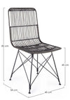 Set di 4 sedie da pranzo in rattan Lucila Nero (10)