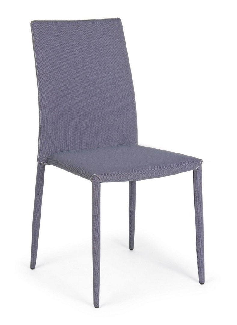 Set di 4 sedie da pranzo in tessuto Ivy Grigio (2)