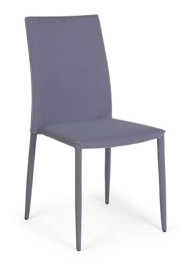 Set di 4 sedie da pranzo in tessuto Ivy Grigio (2)