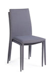 Set di 4 sedie da pranzo in tessuto Ivy Grigio (3)