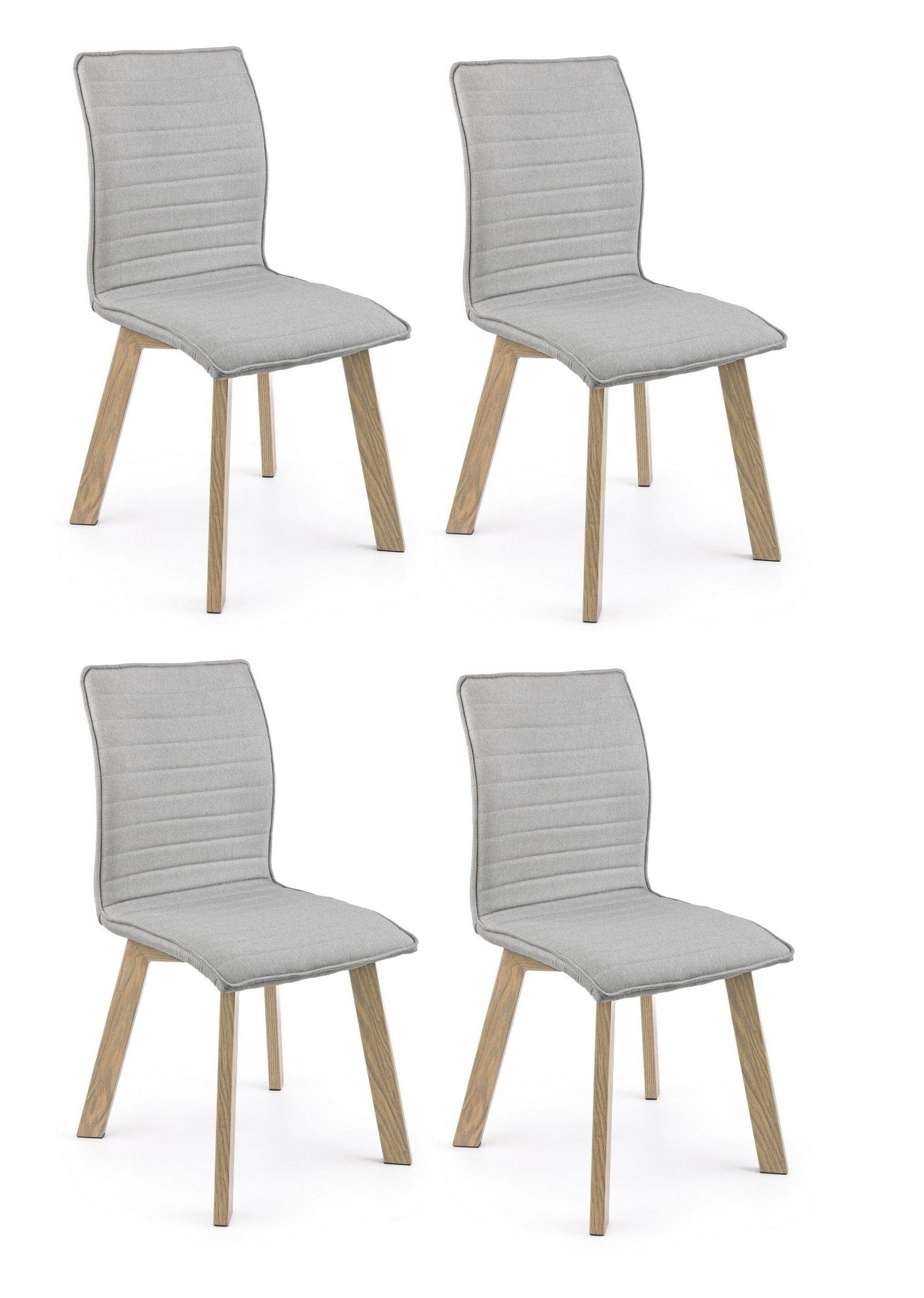 Set di 4 sedie da pranzo in tessuto Klizia Grigio
