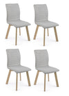 Set di 4 sedie da pranzo in tessuto Klizia Grigio