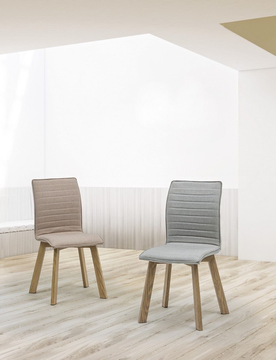 Set di 4 sedie da pranzo in tessuto Klizia Grigio (1)